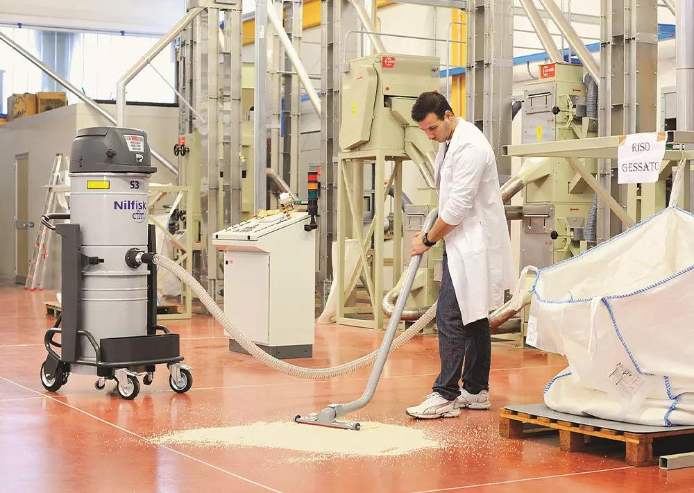 industrial cleaning equipment worker