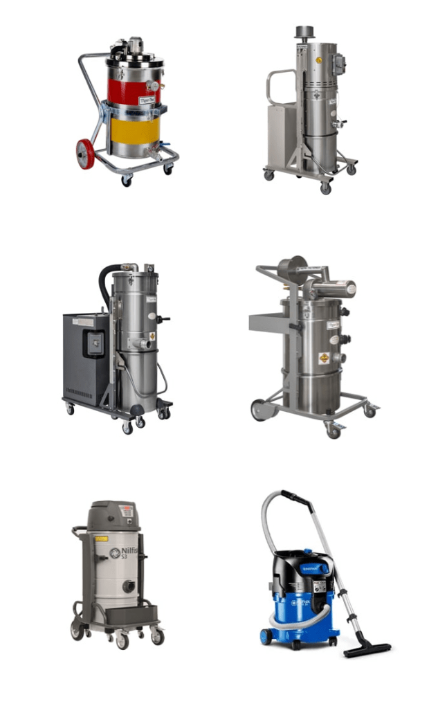 Industrial vacuums.