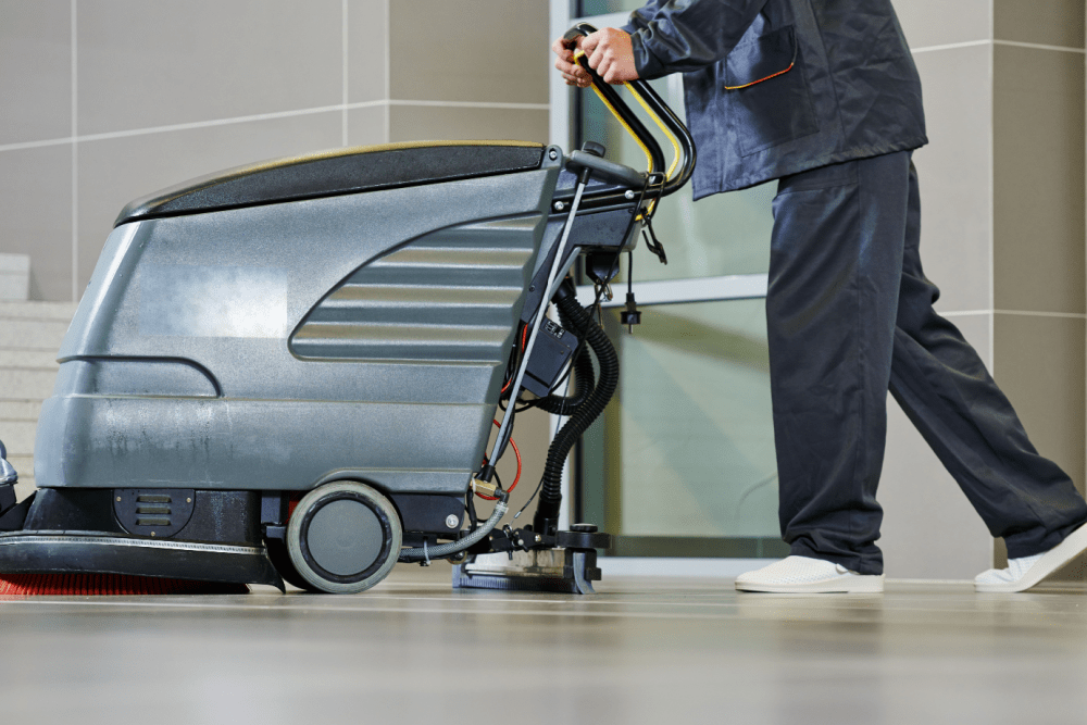 Industrial floor scrubber